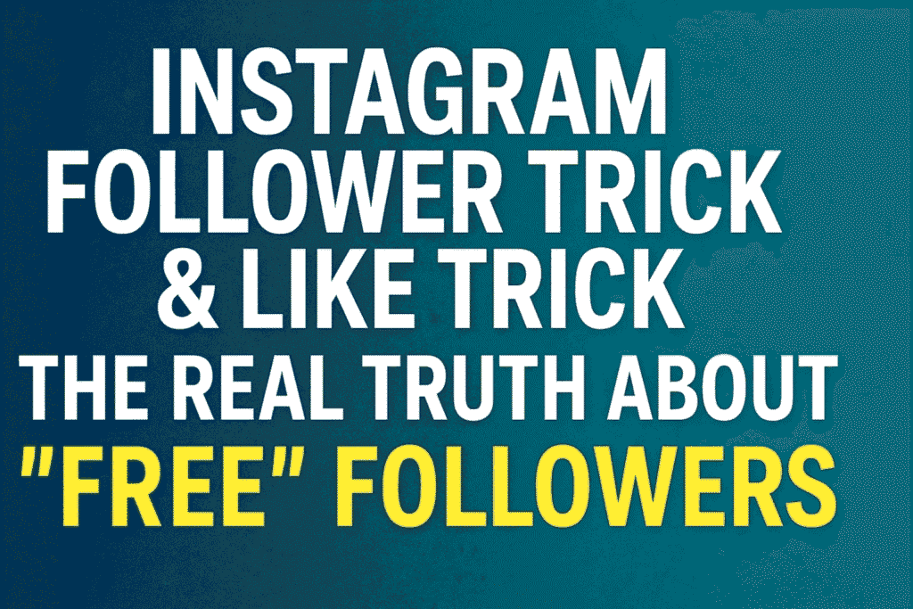 nstagram Follower Trick & Like Trick The Real Truth About Free Followers